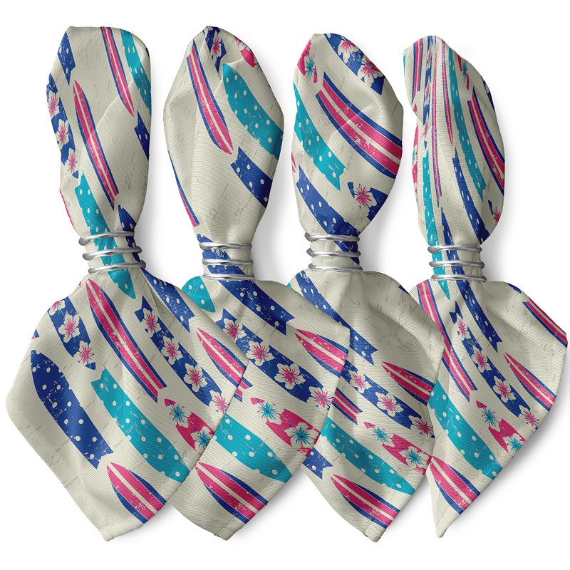 Ensemble de serviettes 4 pièces Valleywood Dean, L 18 po x L 18 po, bleu