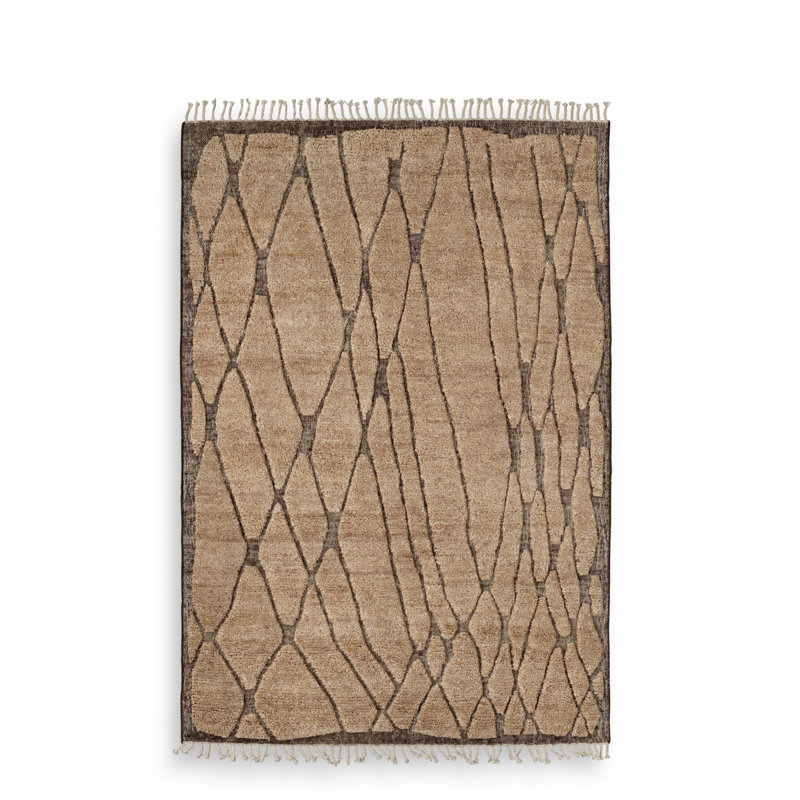 Rug Coralie Brown Beige, Rectangle 6'5" x 9'8"