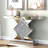 Andreja Mirrored Glass Console Table with Crushed Diamond Inlay