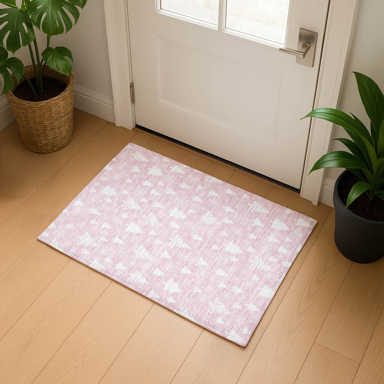 Premium Machine Washable Dockside AMF1815 Christmas Trees Rug