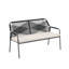 Ensemble de conversation moderne Seabreeze 4 pièces en noir et crème-135967032