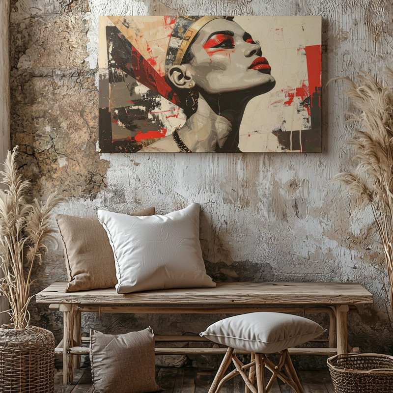 Art moderne sur toile Nefertiti, H 11 po x l 14 po