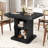 Extendable Round Dining Table For 4-6, Dining Room Kitchen Table With Storage And Slide Door-1614721419