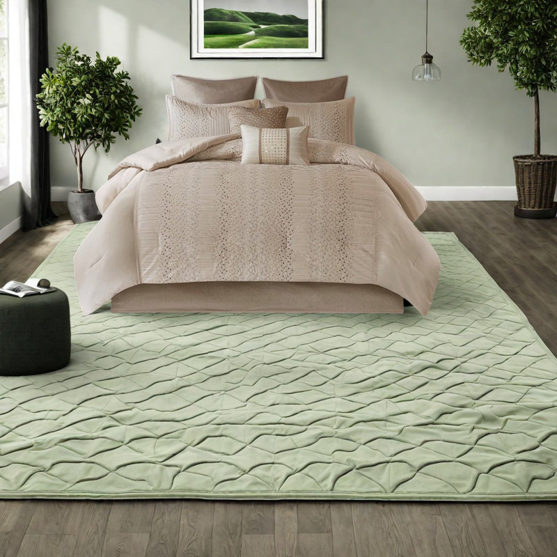 Charmants ensembles de literie brodés, simili soie de polyester, attrait moderne pour la chambre à coucher