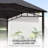 Outsunny Soft Top Patio Gazebo Outdoor Canopy with Unique Geometric Design Roof, All-weather Steel Frame