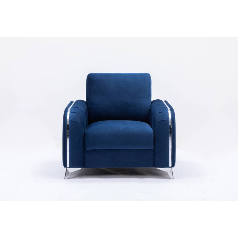 Fauteuil en velours Wenona