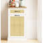 Armoire à ordures basculante avec tiroir Rattan Farmhouse Kitchen