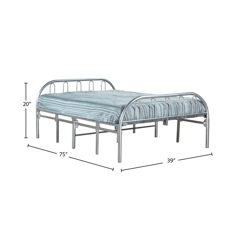 Lit pliant Kline de 20 po, H 20 po x l 39 po x P 75 po