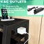 3 niveaux, verre trempé noir, meuble télé, pivotant, hauteur réglable, téléviseurs de 32 po et 65 po, charge de 180 lb, charge, réglage du niveau de gestion des câbles,-334316406
