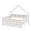 Lits plateforme en bois avec DEL, tablettes de rangement, tiroirs et garde-corps-2092596037
