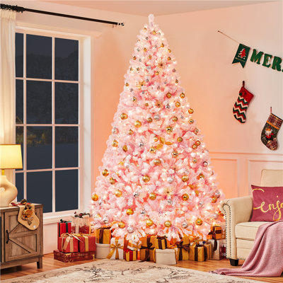 Frosted Pre-Lit Fir Christmas Tree