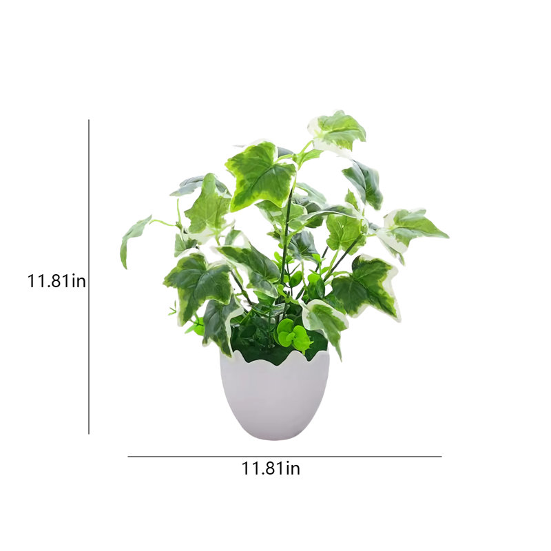 Décoration de table de petite plante verte simulée