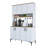 Modern Multi-Purpose Cabinet, Walnut & White, 47.2 x 72.6 x 15.7 inches | 100% Melamine Coated E1 Quality Chipboard | Numerous Shelves, Wall-Mountable, Additional Storage | Stylish & Functional Home Organization Solution