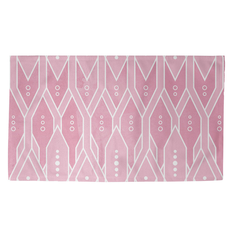 Tapis de zone mauve motif treillis Mcguigan, Rectangle 3 pi x 5 pi