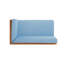 Banc d'angle à dossier en X Brava, bleu-1162682274