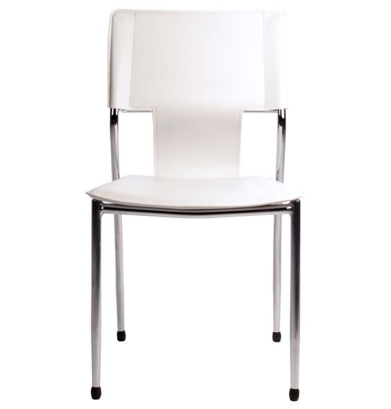 Chaise empilable sans accoudoirs modern design, Blanc