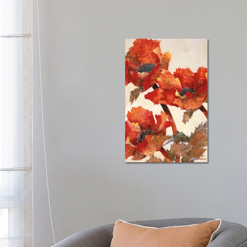 Poppies II 1 Piece Wrapped Canvas Painting, 66.04 cm H x 45.72 cm W