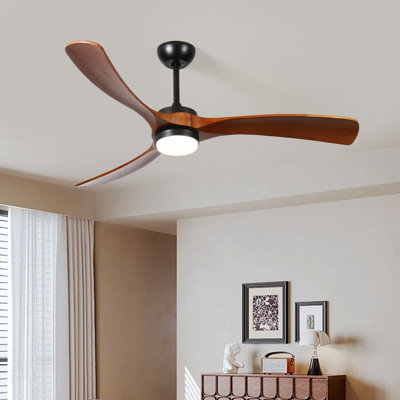 52 "3 solid manufactured wood leaf ceiling fan lights