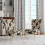Chaise d'appoint décorative en velours bleu et beige