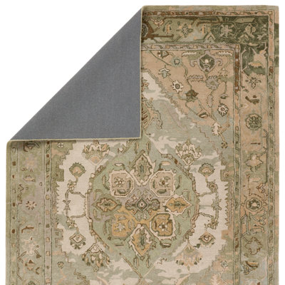 Jaipur Living Raisa Handmade Medallion Green/Taupe Area Rug (18" Swatch)
