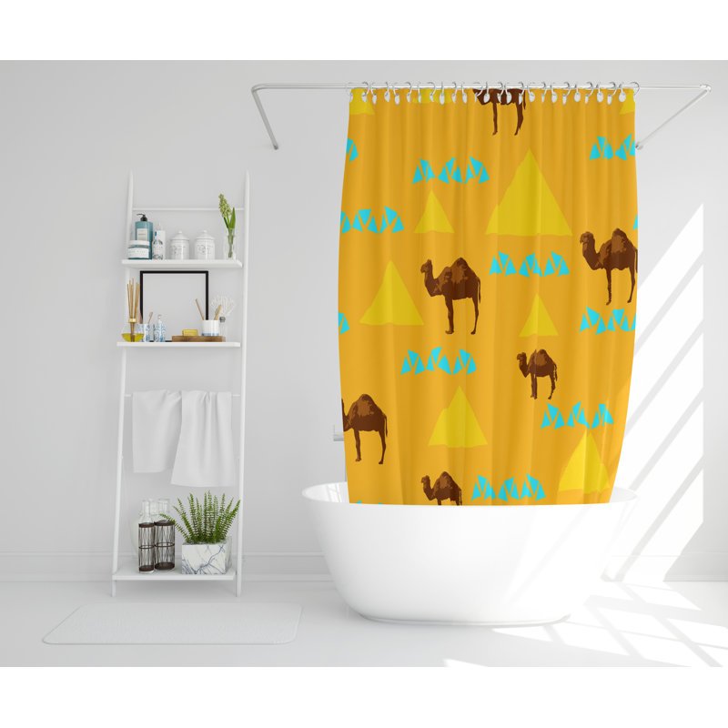 Selvi Polyester Shower Curtain, 168cm H x 168cm W