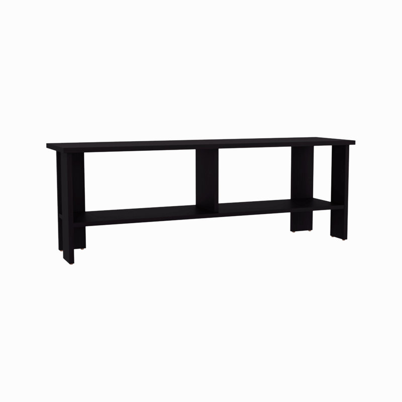 Navia 47" Wide Tv Stand  With Two Shelves, For Living Room, Bedroom, Entertainment Black Wengue