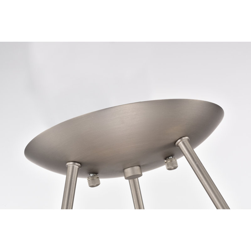 Plafonnier semi-encastré en grappe 16,5 po Haight, Nickel satiné mat