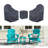 Patio Conversation Set Covers for POLYWOOD 3-Piece Curveback Adirondack Set with 18" Side Table