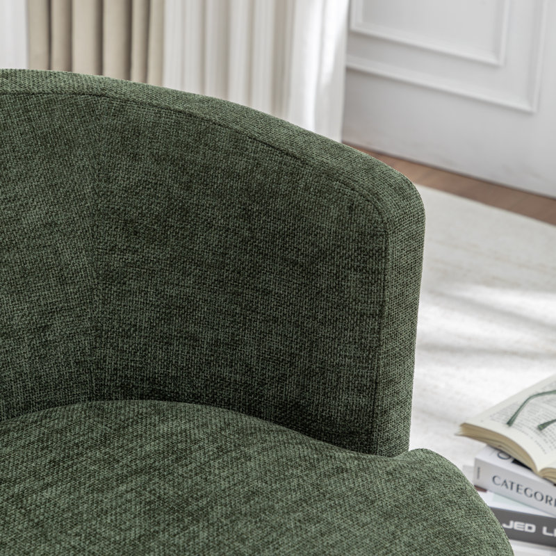 Fauteuil demi-tonneau Arabella, Chenille Juniper Performance