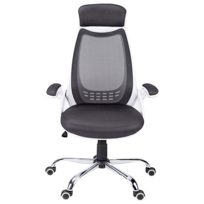 Contemporary Office Chair With Padding, Swivel,  Mesh, Metal Base, Ergonomic Lock-In Control, Adjustable Height, Stain-