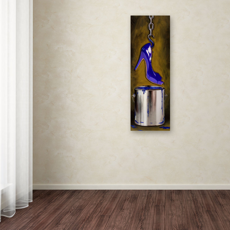 « paint can chaussures », impression sur toile tendue, H 47 po x l 16 po x P 2 po