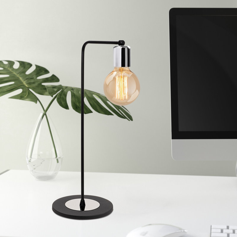 Metal Desk Lamp, Black/Silver