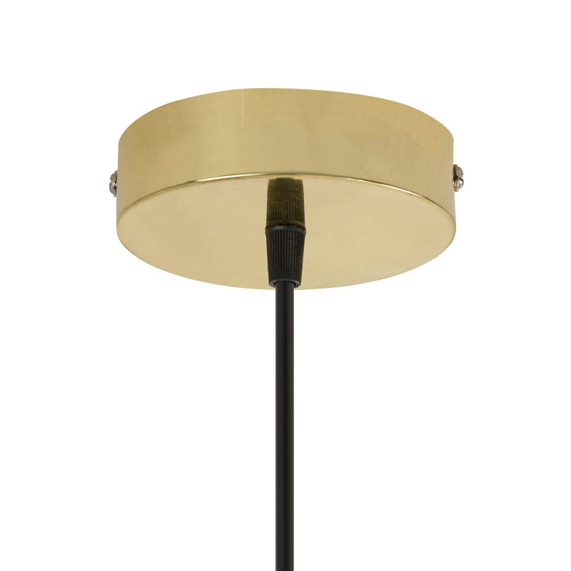 9.8"W Danielle Glam Globe Shade Pendant, Gold, Green