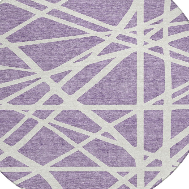Tapis intérieur lavable rond 8 pi HomeRoots