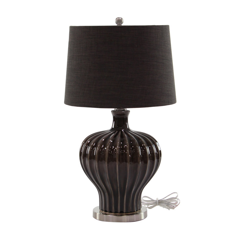 Lampe de table 28" modern Emberton, Brun, Supprimer