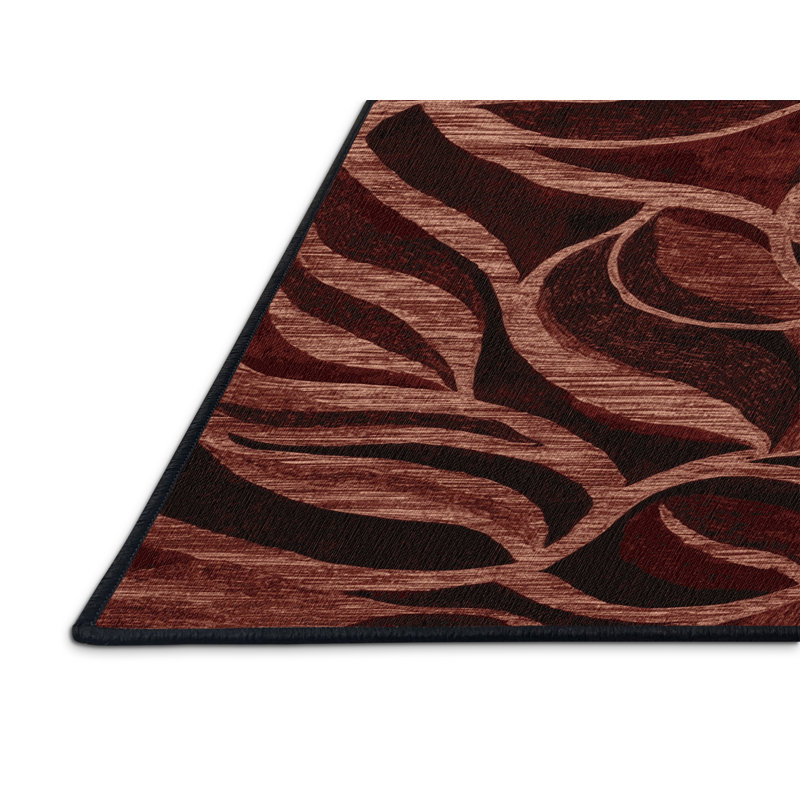 Tapis noir lavable à la machine, Rectangle 5 pi x 7 pi