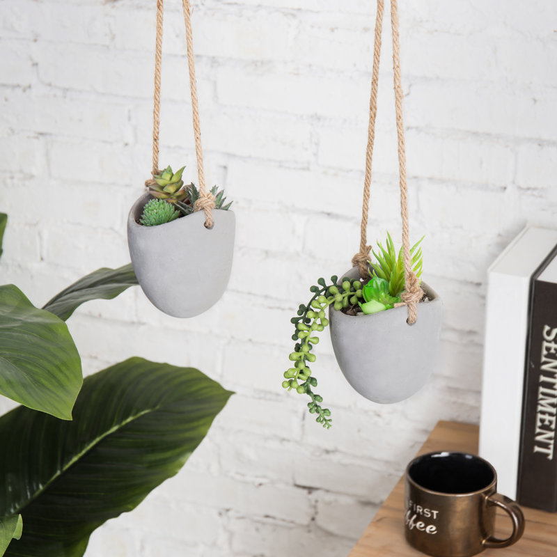 Hanging Planter, Grey