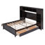 Lit en bois avec armoire et tablette tout-en-un-666538266