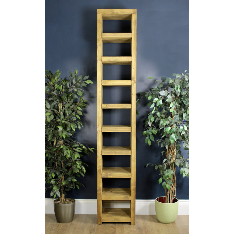 Buxton 9 Pair Solid Wood Shoe Rack, Medium Oak