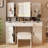 Safta Makeup Vanity with LED Mirror and Built-in Outlets-682700700