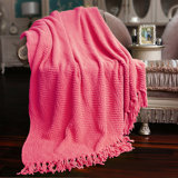 Tweed Knitted Throw Blanket