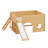 Full Size Low Loft Bed With Slide And Shelves, Multiple Functions Wooden Low Loft Bed Frame With Storage Shelves, Door And Window Design-1743768039