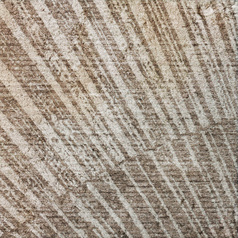 Premium Machine Washable Dream Shag ADS542 Fan-Like Rug, Taupe, 5' x 7'6"
