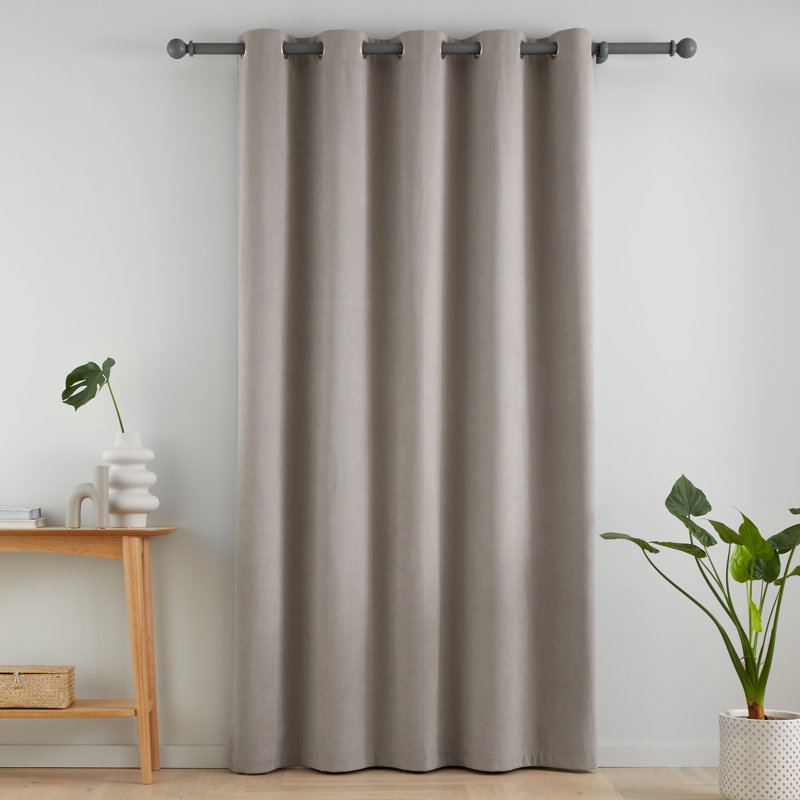 Wilson Blackout Thermal Curtains, 168cm Width x 213cm Drop, Grey, Single Panel