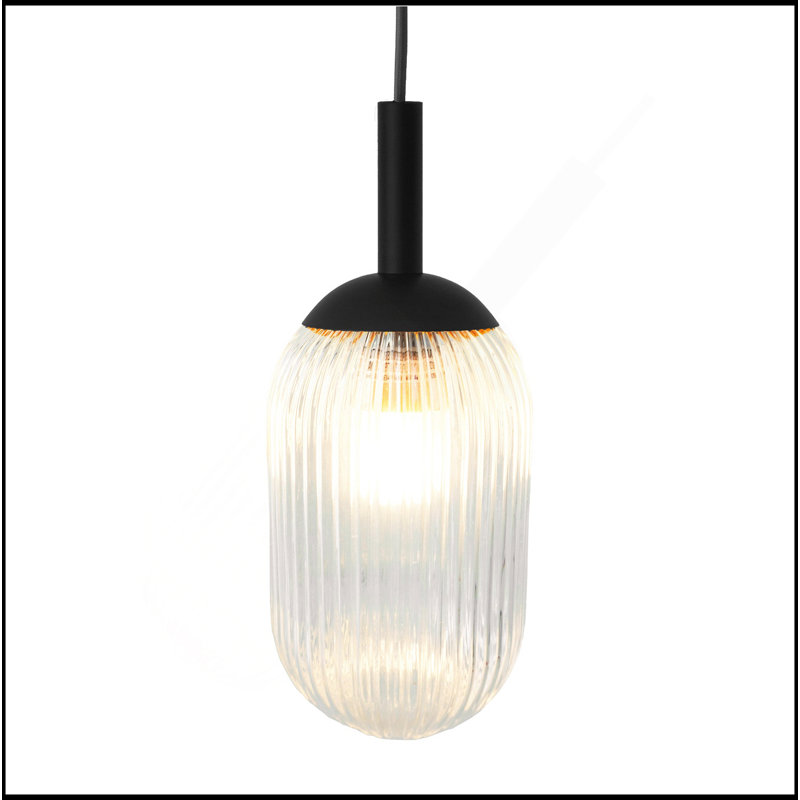 Pendant Lamp - Black And Clear