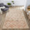 Beige-Themed Abstract Traditional Motif Patterned Decorative Rug