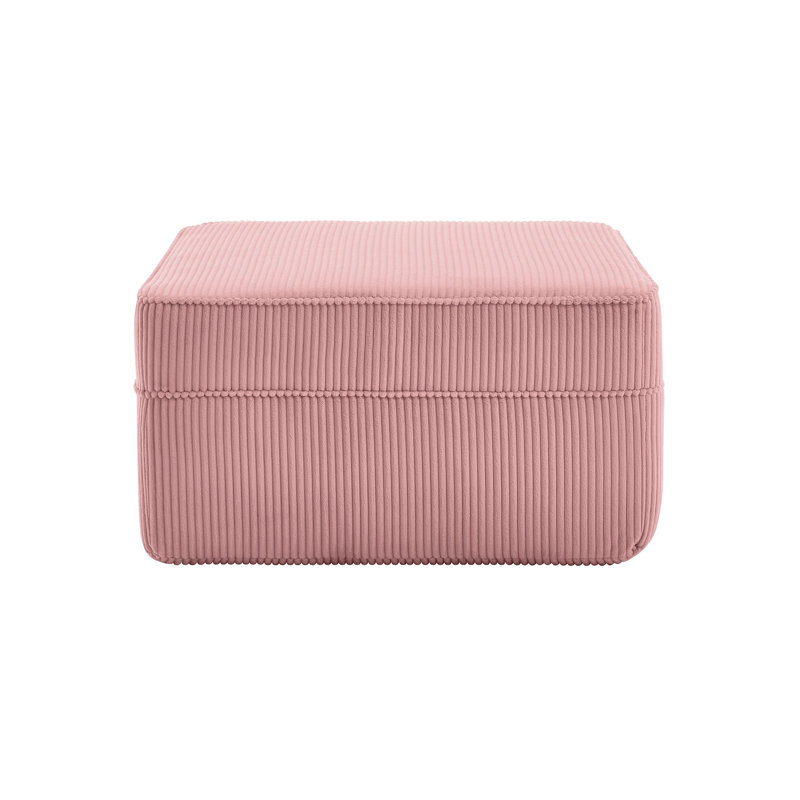 Martha Ottoman Corduroy -Pink, Pink