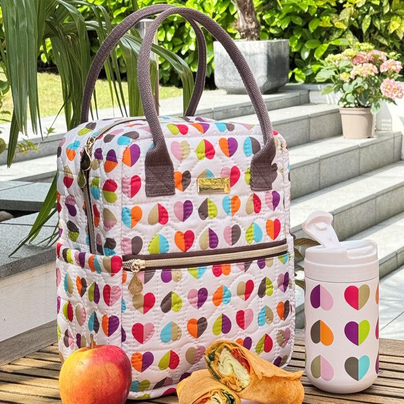 Oxford Quilted Confetti Upright Lunch Bag 