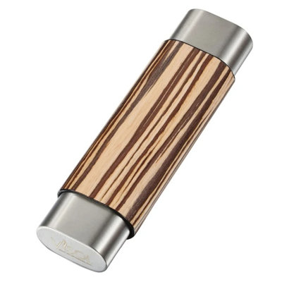 Visol Ryland Zebrawood & Stainless Steel Cigar Case