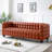 Latitude Run® Chic Vegan Leather, Cube-Tufted Sofa-1820623978